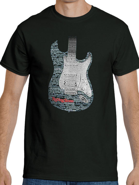 Rolling Stones Guitar T-shirt Black