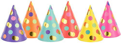 PartyDeco Καπελάκια Πουά 6τμχ