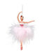 Hängendes Ballerina Ornament Keramisch Rosa 10x17cm