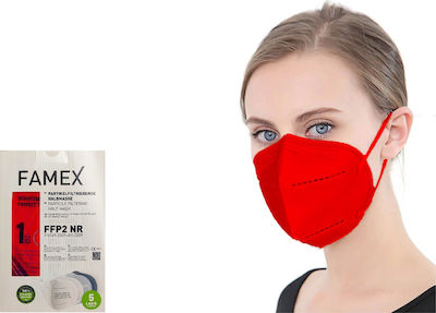 Famex Защитни маски FFP2 Particle Filtering Half NR Червен 50бр