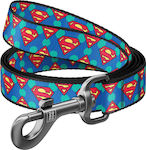 WauDog Dog Leash/Lead Strap Superman Logo Medium 2cm in Blue color 1.22m 31-187