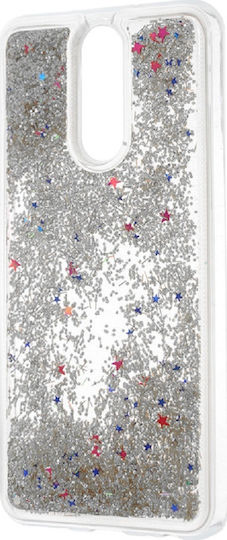 Forcell Liquid Glitter Sand & Stars Back Cover Silicone Silver (Galaxy J5 2016)