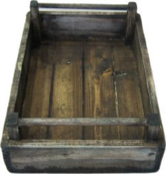 Nakaro Wood Carrier Serving Basket Wooden with Dimensions 25x17cm 1pcs