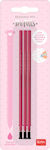 Legami Milano Replacement Ink for Ballpoint in Pink color erasable 3pcs