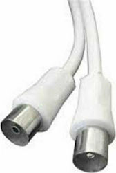 Sbox Antenna Cable Coax Male - Coax Female White 10m