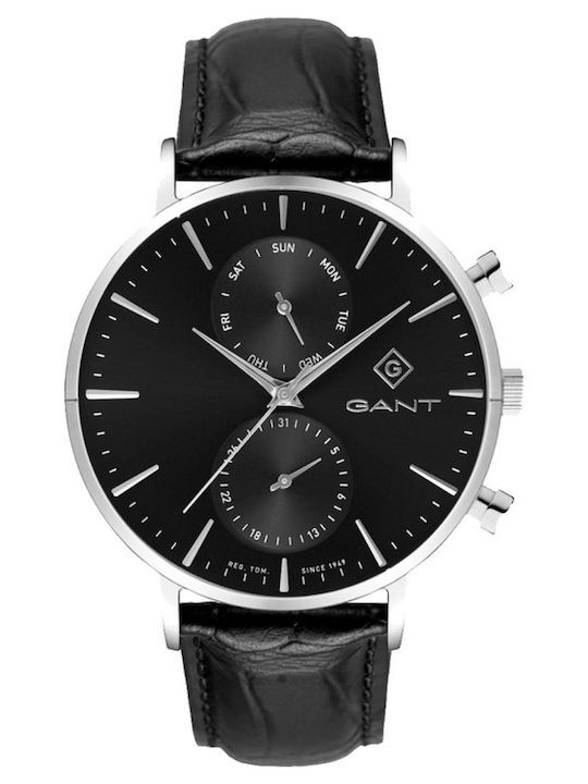 Gant Park Hill II Men's Watch 43.5mm Battery with Black Leather Strap