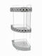 Sidirela Corner Wall Mounted Bathroom Shelf Metallic with 3 Shelves 22x22x60cm