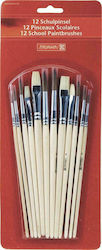 Brunnen Round Paint Brush Set 12pcs