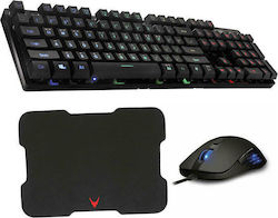 Platinet VARR Gaming 3in1 Gaming Keyboard Set with RGB lighting & Mouse (English US)