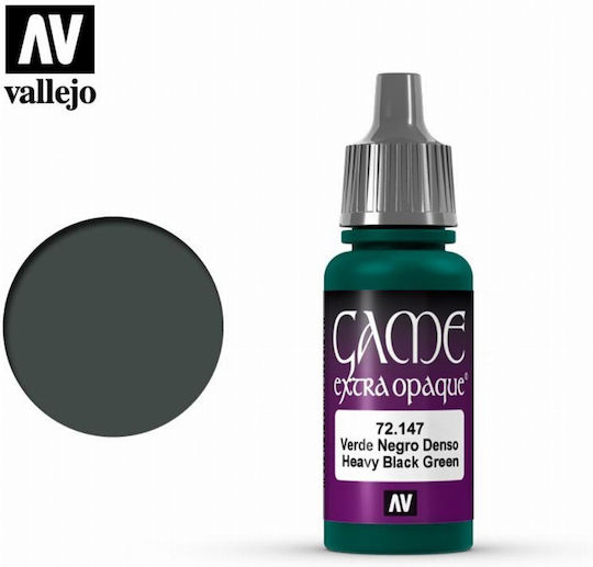 Acrylicos Vallejo Game Extra Opaque Model Making Paint Heavy Blackgreen 17ml