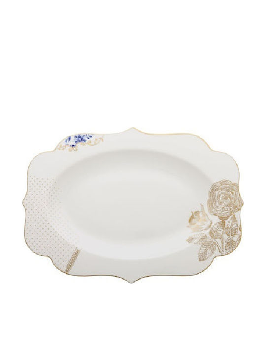 PiP Studio Royal Serving Platter Oval made of Porcelain White 40x28.5cm