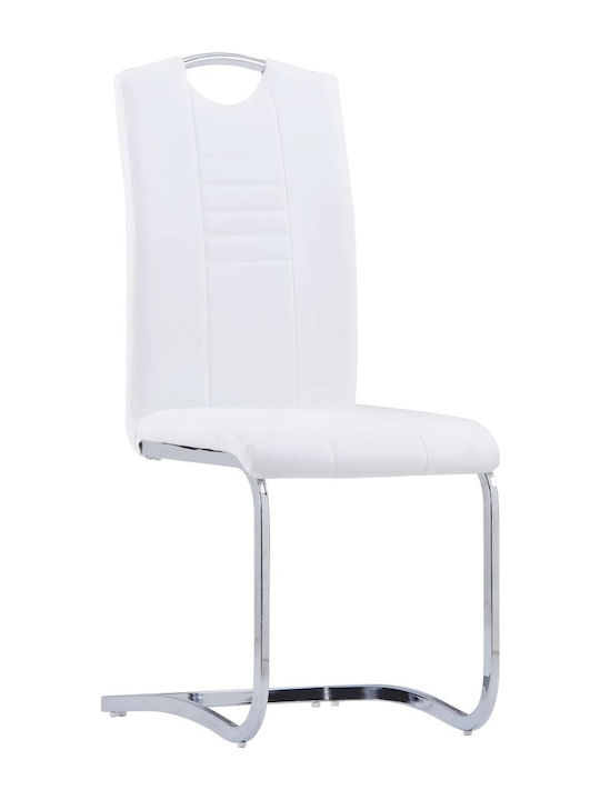 Dining Room Artificial Leather Chair White 42x5...