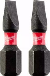 Milwaukee Shockwave Set 2 Screwdriver Bits Straight