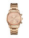 Gregio Linn Watch Chronograph with Pink Gold Metal Bracelet