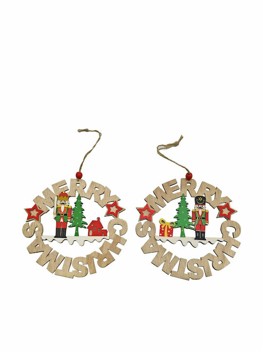 XMASfest Christmas Wooden Decorative Wreath 14.5cm