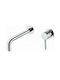 Imex Moscu Built-In Mixer & Spout Set for Bathroom Sink with 1 Exit Inox Silver