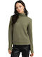 Women's Long Sleeve Sweater Turtleneck Green