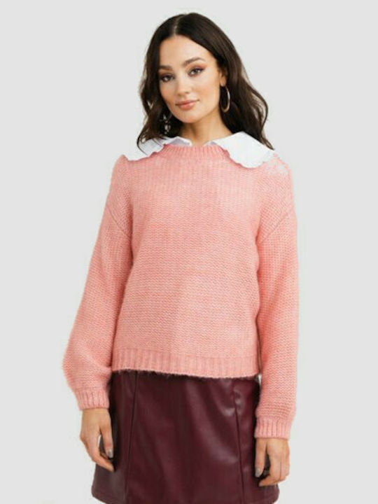 Rut & Circle Women's Long Sleeve Pullover Pink