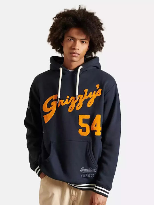 Collegiate Sweatshirt with Hood Eclipse Navy