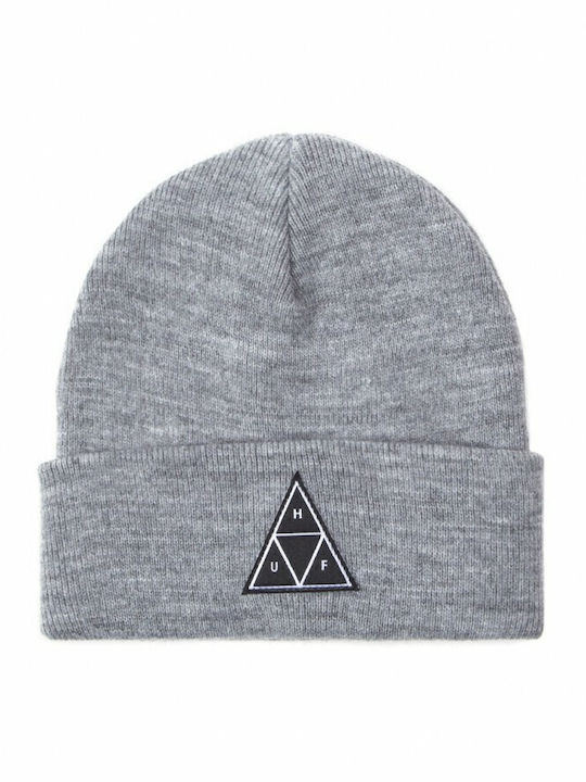 Essentials Triple Triangle Beanie Beanie Knitted in Gray color