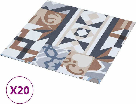 vidaXL Set Plastic Floor PVC with 20 Tiles 2mm L30.5pcsxW30.5pcs