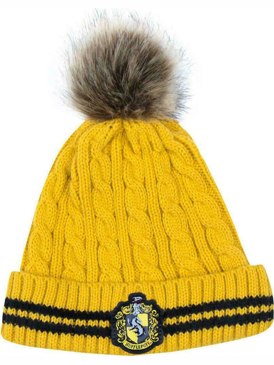 Harry Potter Hufflepuff Γυναικείος Pom Pom Beanie Σκούφος σε Κίτρινο χρώμα