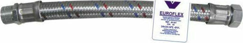 Viospiral Euroflex Спирална Връзка Мъжко - Женско Inox Право 60cm Спираловиден Маркуч 60см