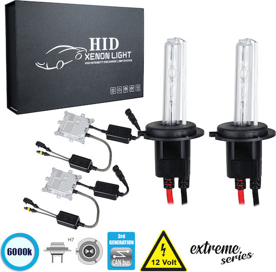 GloboStar Car Xenon Kit Extreme Series H7 CAN Bus 110W 12V 6000K Cold White