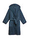 Makis Tselios Home West Μπουρνούζι με Κουκούλα Dark Grey 4