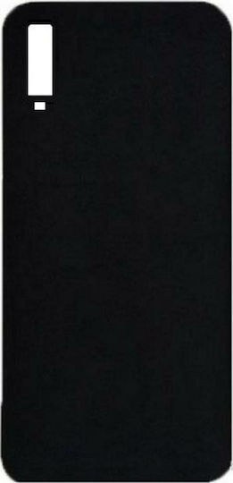Forcell Soft Umschlag Rückseite Silikon Schwarz (Galaxy A7 2018)