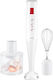 Muhler Κόκκινο Hand Blender with Plastic Rod 400W White