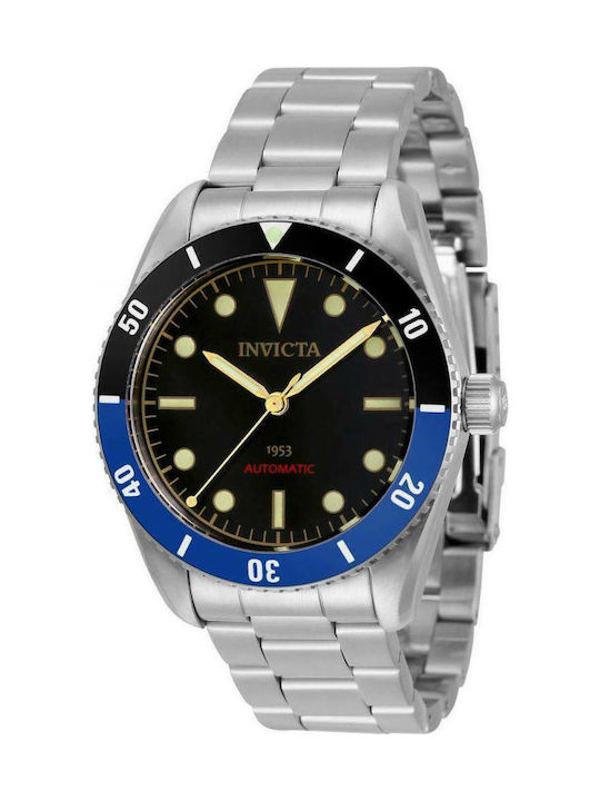 Invicta Vintage Pro Diver Ανδρικό Ρολόι 40mm Αυτόματο με Ασημί