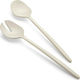 Guzzini Wooden Serving Utensil Set White 2pcs