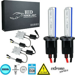 GloboStar Xenon Σετ Φωτισμού Αυτοκινήτου Extreme Series H1 Can bus 110W 8000K Ψυχρό Λευκό