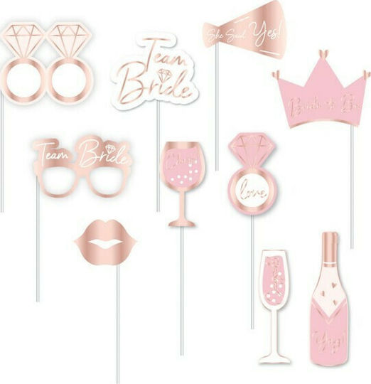 Amscan Photo Booth Prop for Party with Theme "Marriage" Set of 10pcs 9909901