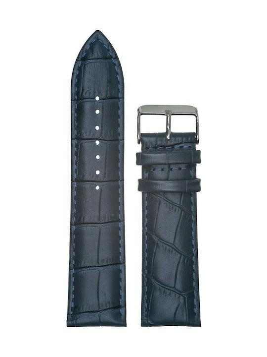 Tzevelion ART521 Δερμάτινο Λουράκι Navy Μπλε 16mm