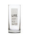 Uniglass Life Set de Pahare Apă din Sticlă 245ml 6buc