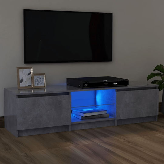 Stand TV Cu Iluminare LED Gri L120xA30xÎ35,5cm