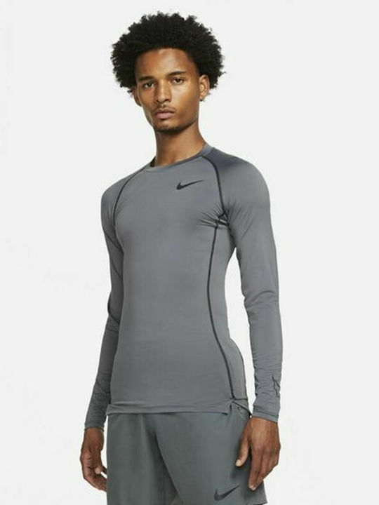 Dri-Fit Long Sleeve Athletic Blouse Gray