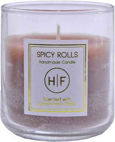 Aromatic Candle In Jar With Spicy Cinnamon Rolls Perfume 140gr