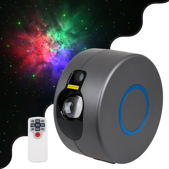 GloboStar Διακοσμητικό Φωτιστικό Laser Night Sky Aurora Galaxy LED RGB Party Light 3x3εκ.