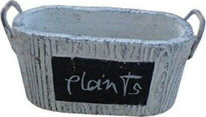 Etoile Ghiveci Ceramică Gri 24x10x12εκ.