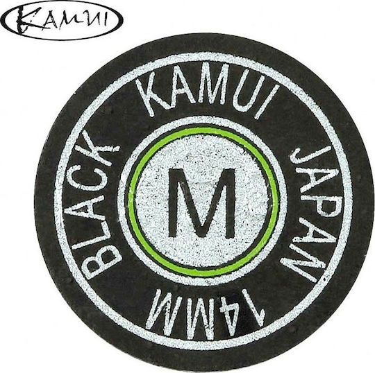 Kamui Πετσάκι Στέκας Μπιλιάρδου Μαύρο Πετσάκι Στέκας Kamui Black Medium Ø 14 - Laminated 1τμχ 469