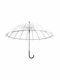 Großer automatischer transparenter Regenschirm mit weißem Rand und 16 Rippen Φ104×82