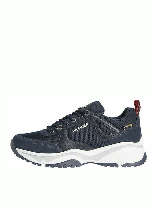 Tommy Hilfiger Mix Runner Ανδρικά Chunky Sneakers Navy Μπλε