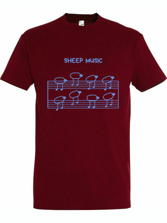 T-shirt Unisex "Sheep Music", Chili