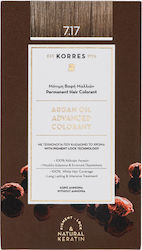 Korres Argan Oil Advanced Colorant Set Vopsea de Păr fără amoniac 7.17 Blond bej 50ml