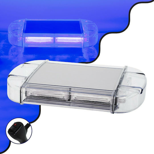 GloboStar Φάρος Αυτοκινήτου LED 10 - 30V Αδιάβροχος 33cm με Μπλε Φωτισμό