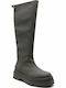 Love Leder Damenstiefel mit mittlerem Absatz Ecru