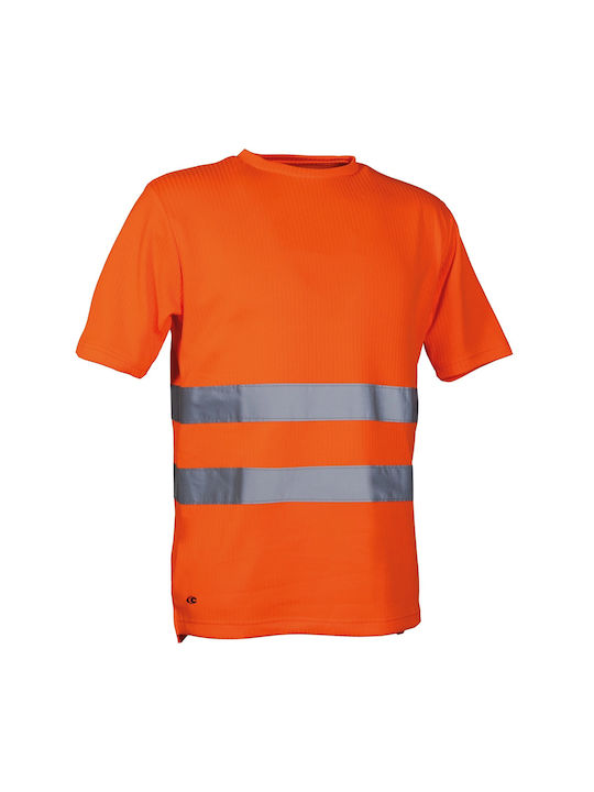 Cofra View Arbeit T-Shirt Orange mit Reflektierenden Streifen
